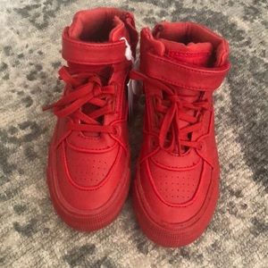 NWT zara red high tops. Size 10.5/11.5
